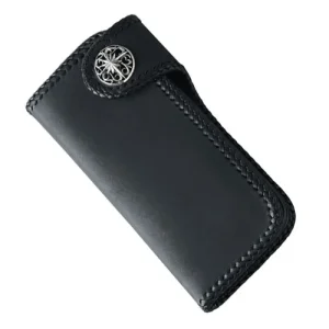 Long Wallet/Leather Wallet Black Saddle Leather