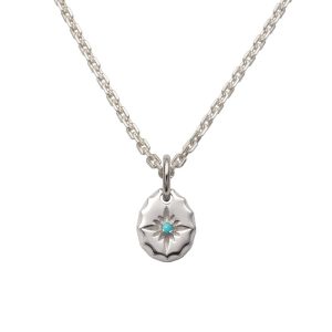 December Birthstone Turquoise Sun Symbol Pendant