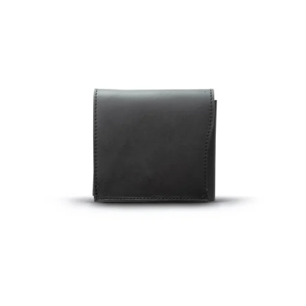 Compact Mini Wallet/Leather Wallet Black Saddle Leather - รูปภาพ 2