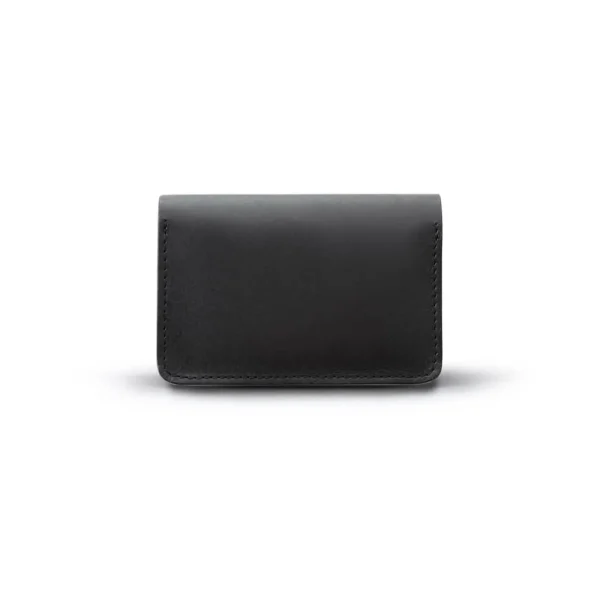 Genuine Leather Card Case Arabesque Embossed Black Saddle Leather - รูปภาพ 2