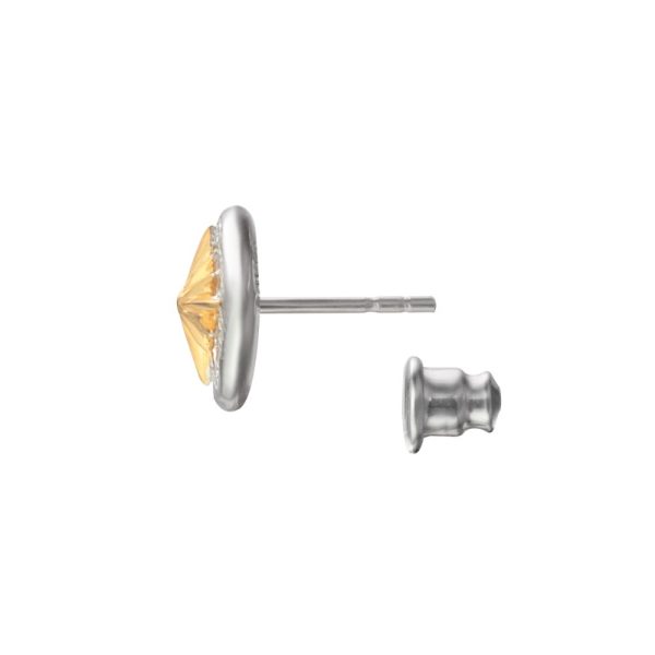 Sun Symbol and Arabesque 24K Gold Plated Stud Earrings - รูปภาพ 2