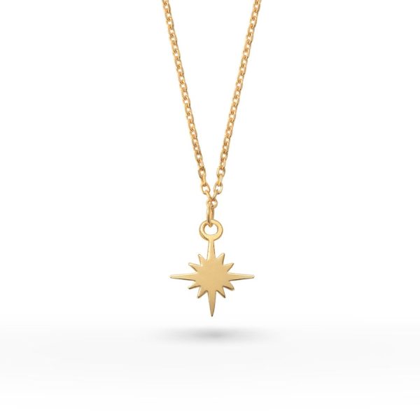 24K Gold Plated Sun Symbol Necklace, Small - รูปภาพ 2