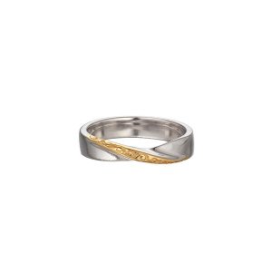 Arabesque 24K Gold Plated Twisted Ring