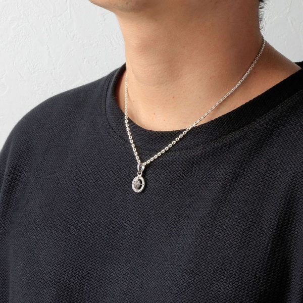 April Birthstone Diamond Sun Symbol and Arabesque Pendant - รูปภาพ 3