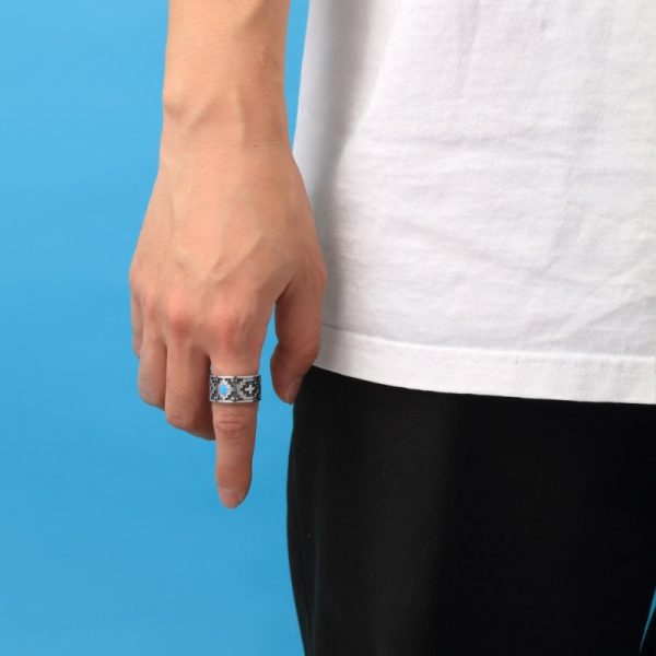 SAAD Premium Turquoise Chimayo Inlay Ring - รูปภาพ 3