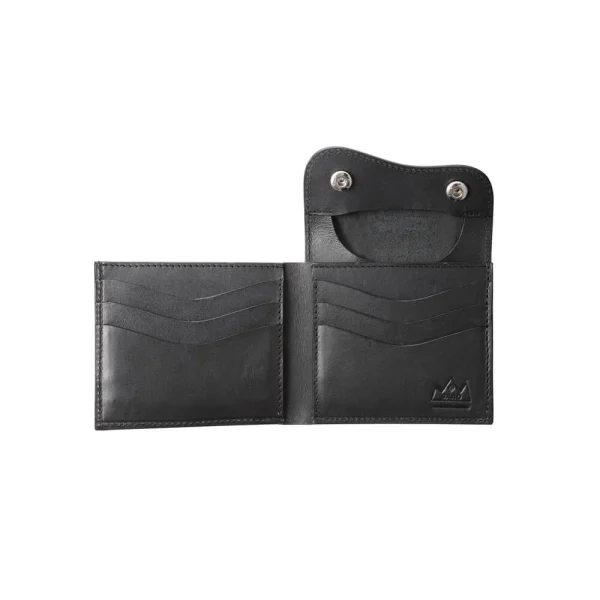 Compact Mini Wallet/Leather Wallet Black Saddle Leather - รูปภาพ 3