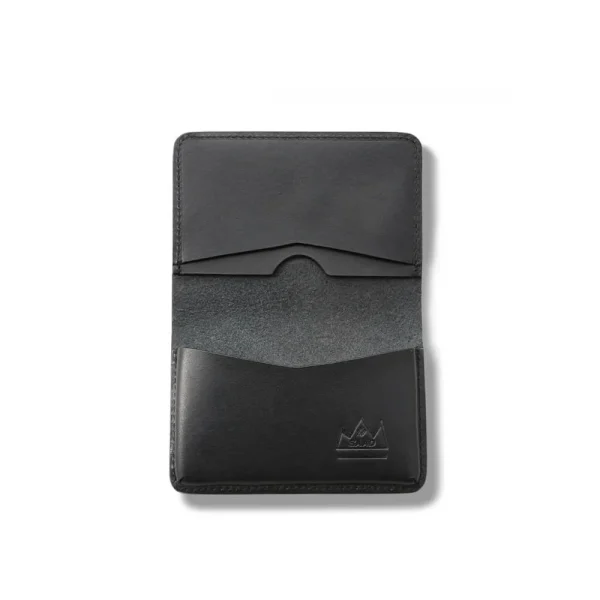 Genuine Leather Card Case Arabesque Embossed Black Saddle Leather - รูปภาพ 4