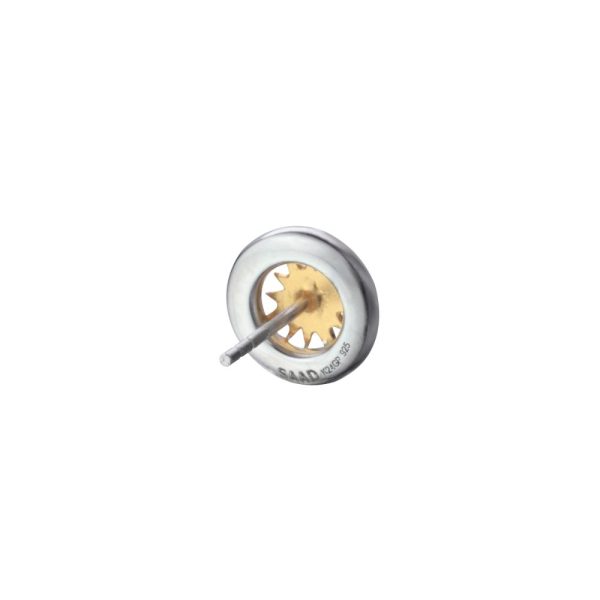 Sun Symbol and Arabesque 24K Gold Plated Stud Earrings - รูปภาพ 3