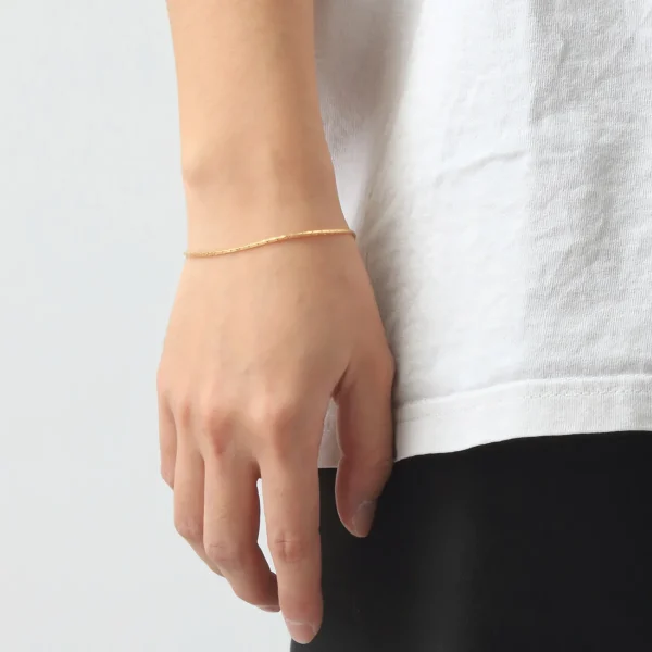 24K Gold Plated Snake Chain Bracelet - Image 4