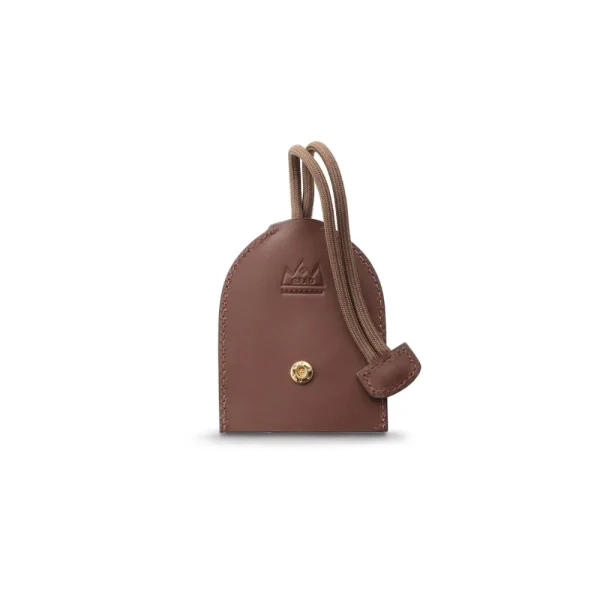Genuine Leather Key Case Arabesque Embossed Brown Saddle Leather - รูปภาพ 2