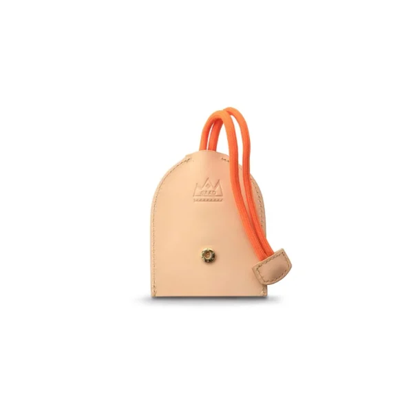 Genuine Leather Key Case Arabesque Embossed Natural Saddle Leather - Image 4
