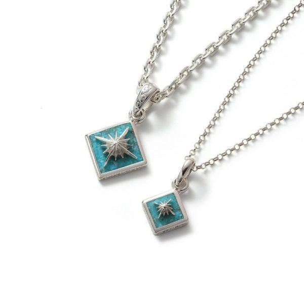 Turquoise Sun Symbol Lozenge Pendant - รูปภาพ 3
