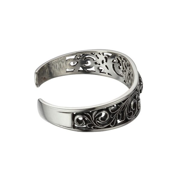 Sun Symbol and Arabesque Openwork Bangle - รูปภาพ 4