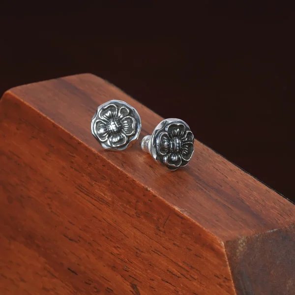 Poppy Flower Stud Earrings - Image 4