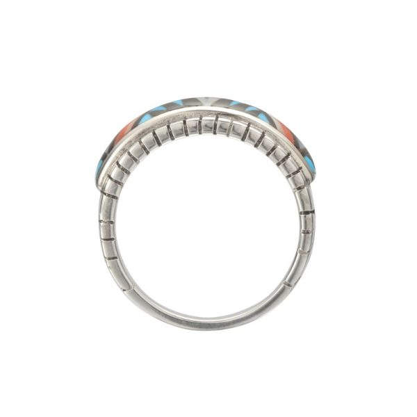 SAAD Premium Mix Gemstones Channel Inlay Ring - Image 4