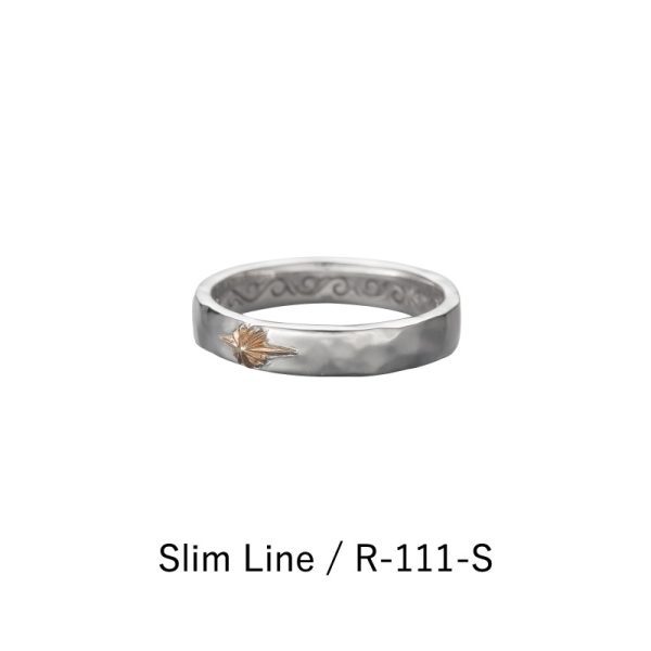 Sun Symbol Hammered Pair Ring - Image 5