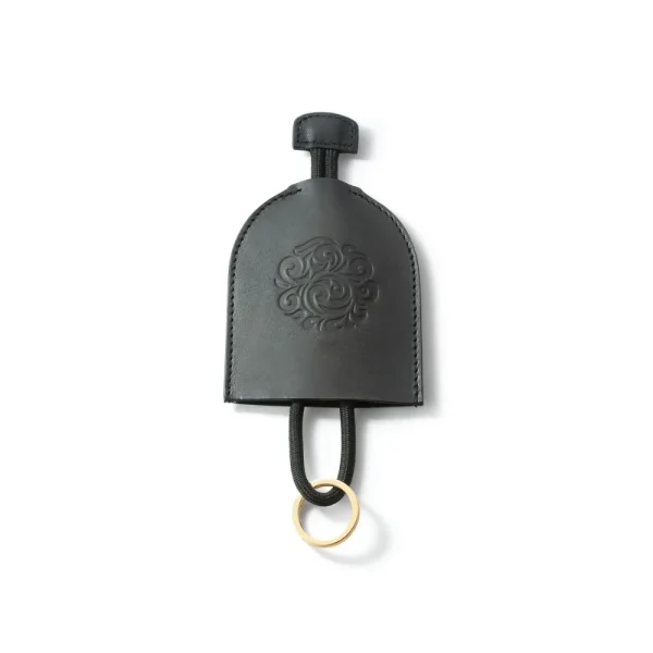 Genuine Leather Key Case Arabesque Embossed Black Saddle Leather - รูปภาพ 4