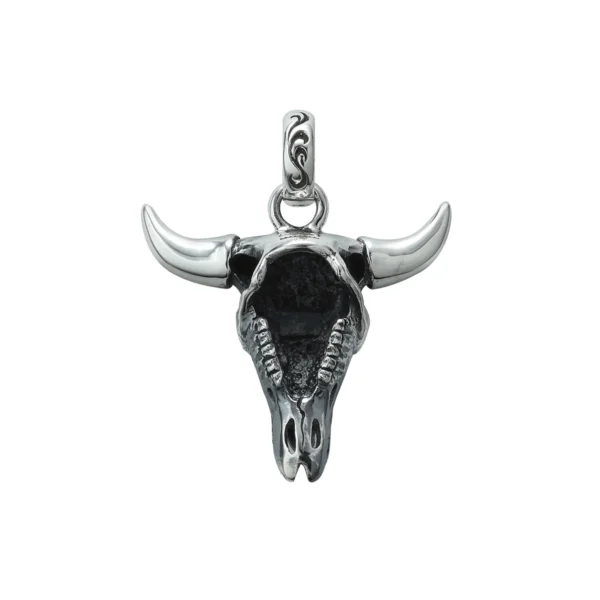 Buffalo Skull Sun Symbol and Arabesque Pendant - Image 2