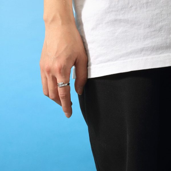 Sterling Silver Collection Hammered Curled Ring - รูปภาพ 4