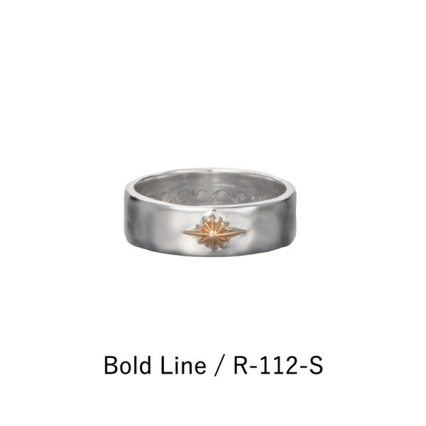 Sun Symbol Hammered Pair Ring - Image 6
