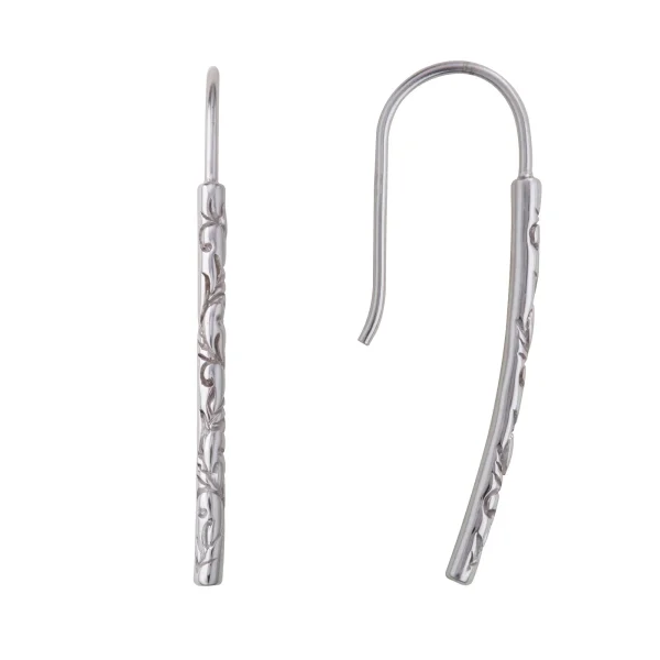 Sana Arabesque Elongated Hook Earrings - Image 2