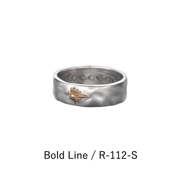Sun Symbol Hammered Pair Ring - Image 7