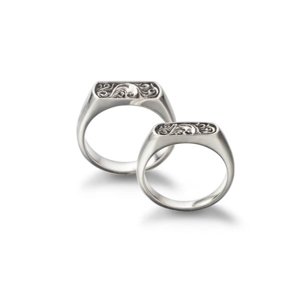 Arabesque Square Signet Ring, Slim - รูปภาพ 6