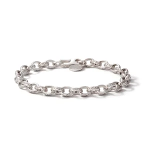 Sana Arabesque Oval-link Chain Bracelet, Slim