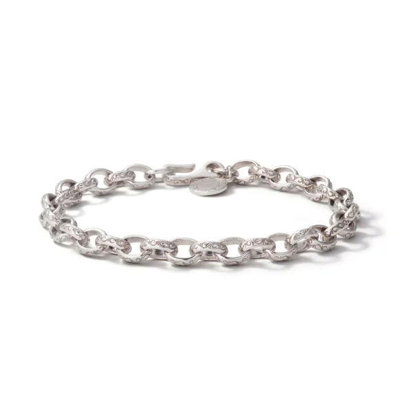 Sana Arabesque Oval-link Chain Bracelet, Slim