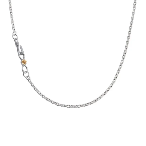 Arabesque S-shaped Hook and Sun Symbol 24K Gold Plated Infinity Loop Necklace Parts - Image 3