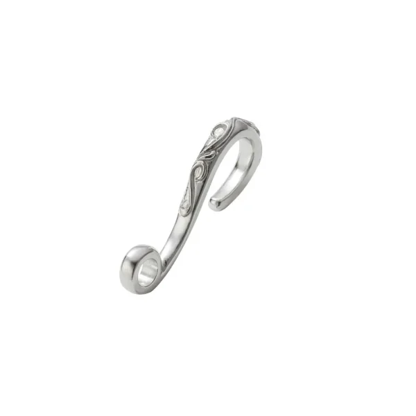 Rhodium Plated Arabesque S-shaped Hook Necklace Parts