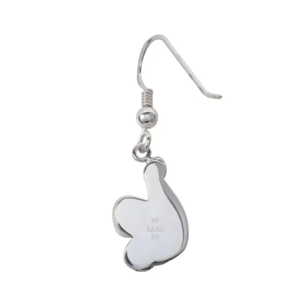 Turquoise Teardrop Leaf Hook Earrings - รูปภาพ 3
