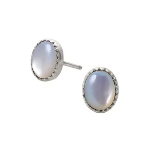 Shell Oval Stud Earrings
