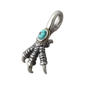 Turquoise Eagle Claw Pendant