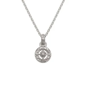 Arabesque and Sun Symbol Round Pendant, Small
