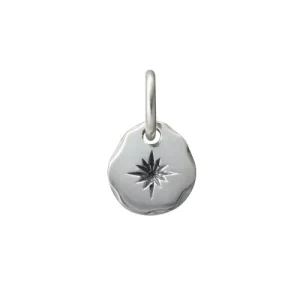 Sun Symbol Engraved Charm Pendant