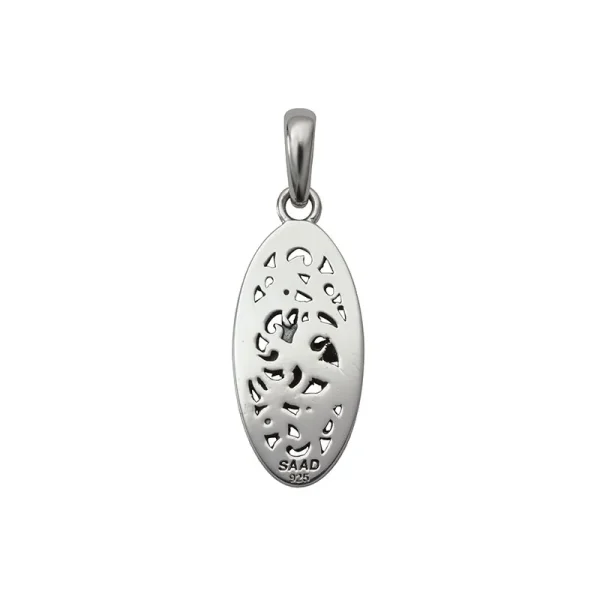 Sun Symbol and Arabesque Oval Pendant - รูปภาพ 3