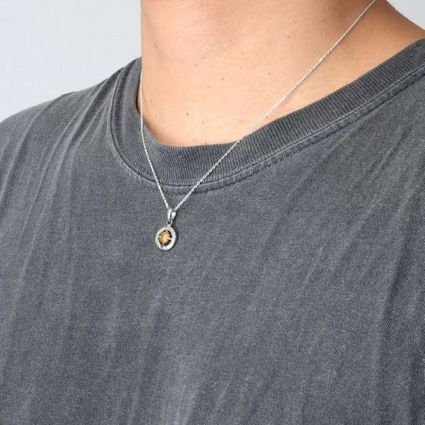 Sun Symbol and Arabesque 18K Gold Plated Openwork Pendant - รูปภาพ 6