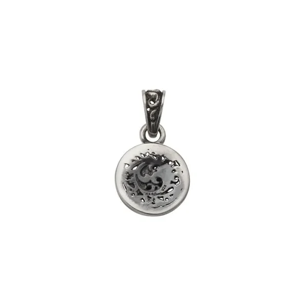 Sun Symbol and Arabesque Openwork Round Pendant, Small - รูปภาพ 3