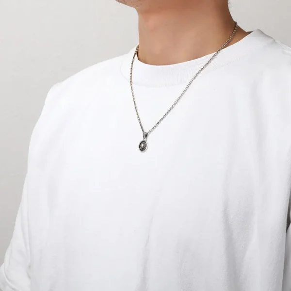 Sun Symbol and Arabesque Openwork Round Pendant, Small - รูปภาพ 6