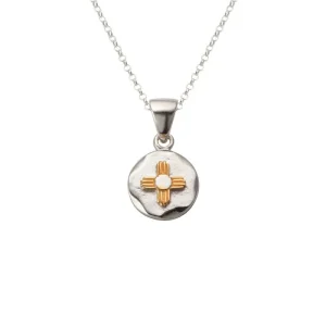 New Mexico State Flag 18K Gold Plated Pendant