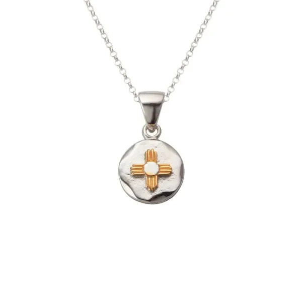 New Mexico State Flag 18K Gold Plated Pendant