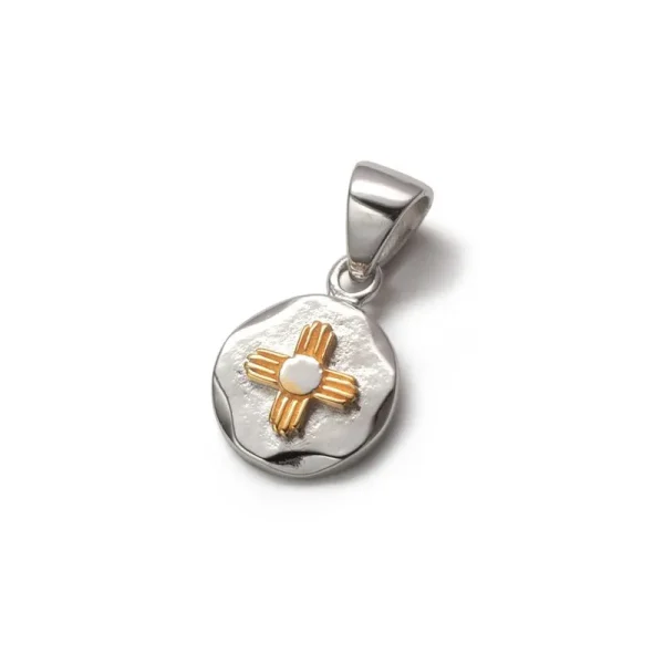 New Mexico State Flag 18K Gold Plated Pendant - Image 2