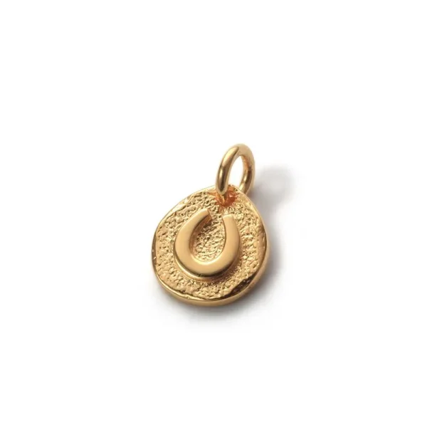18K Gold Plated Horseshoe Pendant, Small - Image 2