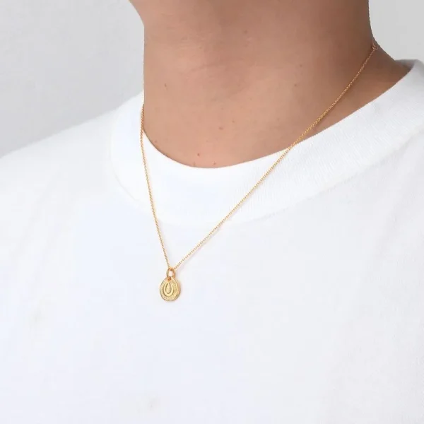 18K Gold Plated Horseshoe Pendant, Small - Image 5