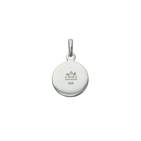 Turquoise Sun Symbol and Arabesque 24K Gold Plated Pendant, Small - รูปภาพ 2