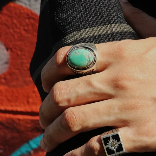 Archive Collection Spider Web Turquoise Eagle Ring - รูปภาพ 4
