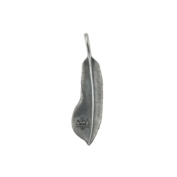 Covert Feather Sleeping Beauty Turquoise Left Facing Pendant, Small - Image 3