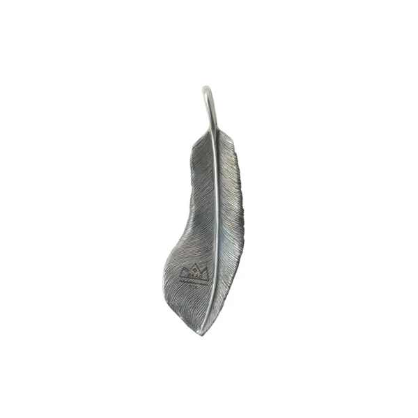 Covert Feather Sleeping Beauty Turquoise Left Facing Pendant, Large - Image 3