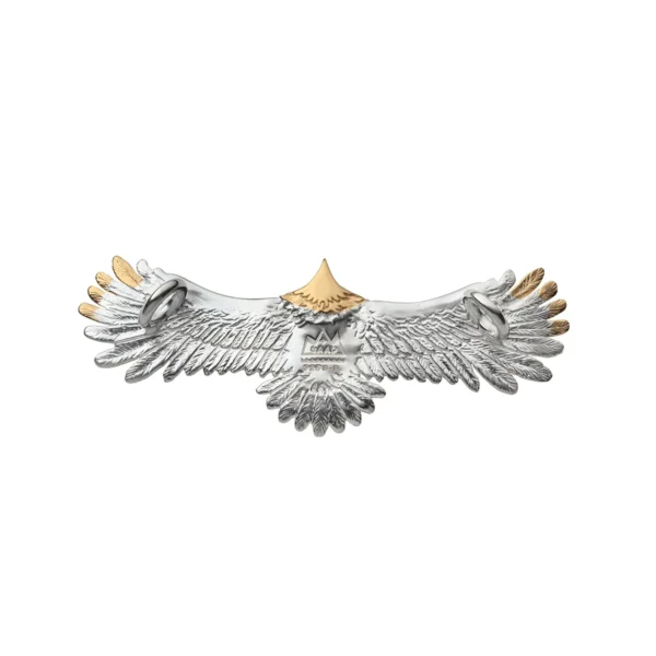 Eagle Natural Silver Color Gold Plated Pendant with Bronze - Image 2